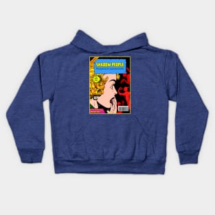 shadow people retro comic Kids Hoodie